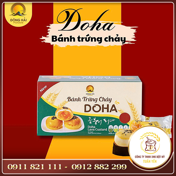 Hộp bánh trứng chảy chữ nhật xanh lá